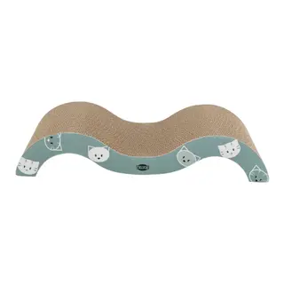Produktfoto för Trixie Mimi scratching wave cardboard catnip 50 × 9 × 23 cm blue