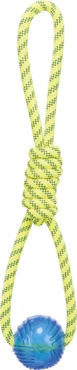 Produktfoto för Trixie Playing Rope with Ball ø 6 × 40 cm yellow/green