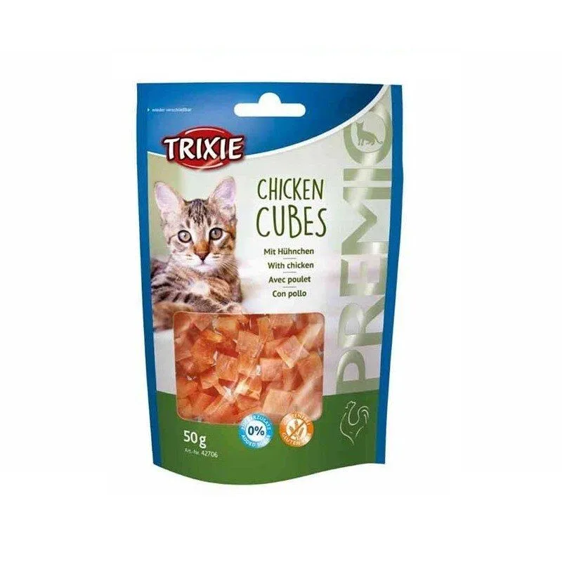 Bild 1 för Trixie Premio Cubes, kyckling, 50 g - (12 pk/ps)