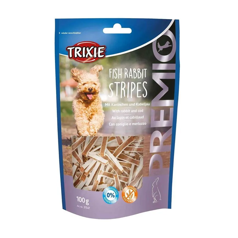 Bild 2 för Trixie Premio Fish Rabbit Stripes 100g