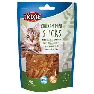 Produktfoto för Trixie Premio Mini Sticks, kylling/ris, 50 g - (6 pk/ps)