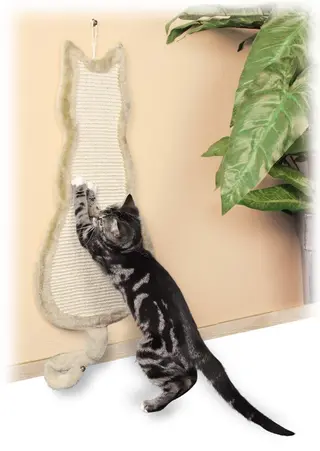 Produktfoto för Trixie Scratching board cat sisal rug/plush catnip 35 × 69 cm natural/beige