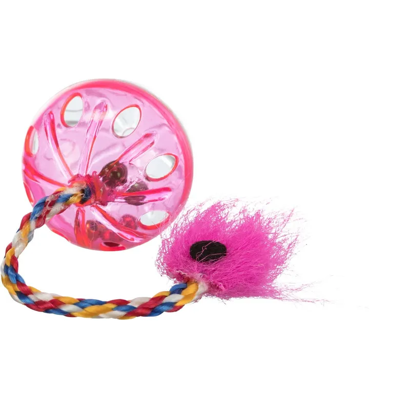 Bild 2 för Trixie Set of Rattling Balls with Tails ø 4 cm assorted colours