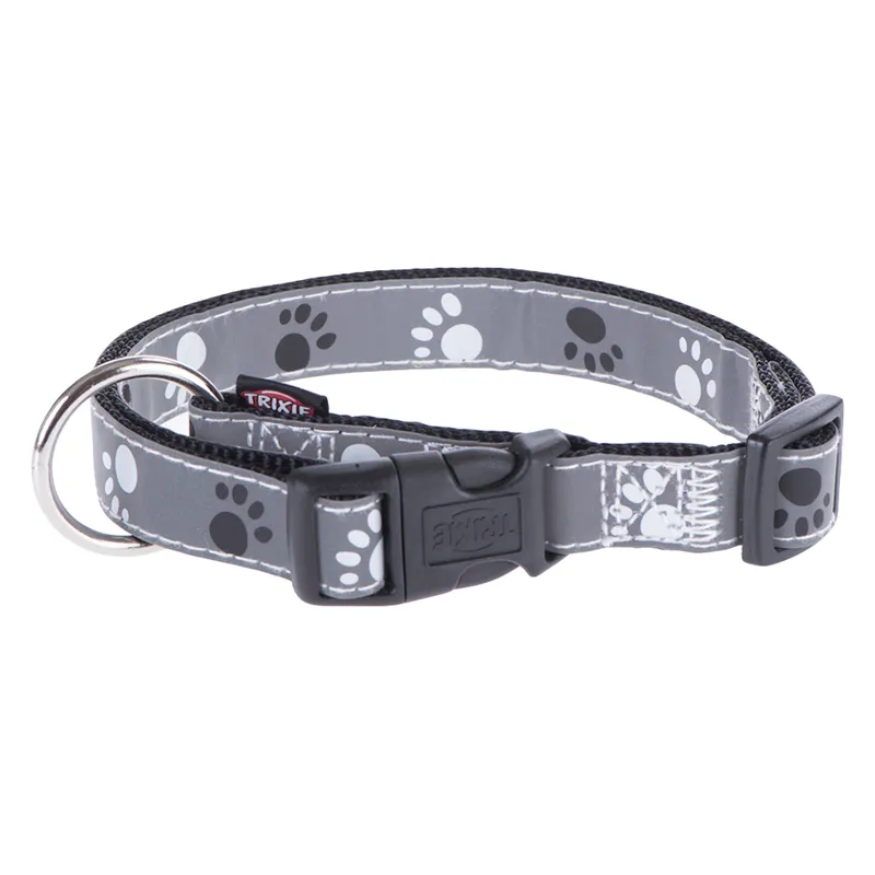 Alternativ bild 0 för Trixie Silver Reflect collar M-L: 35-55 cm/20 mm black/silver grey
