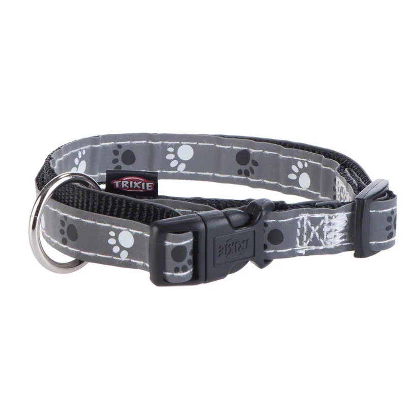 Alternativ bild 0 för Trixie Silver Reflect collar S-M: 30-45 cm/15 mm black/silver grey