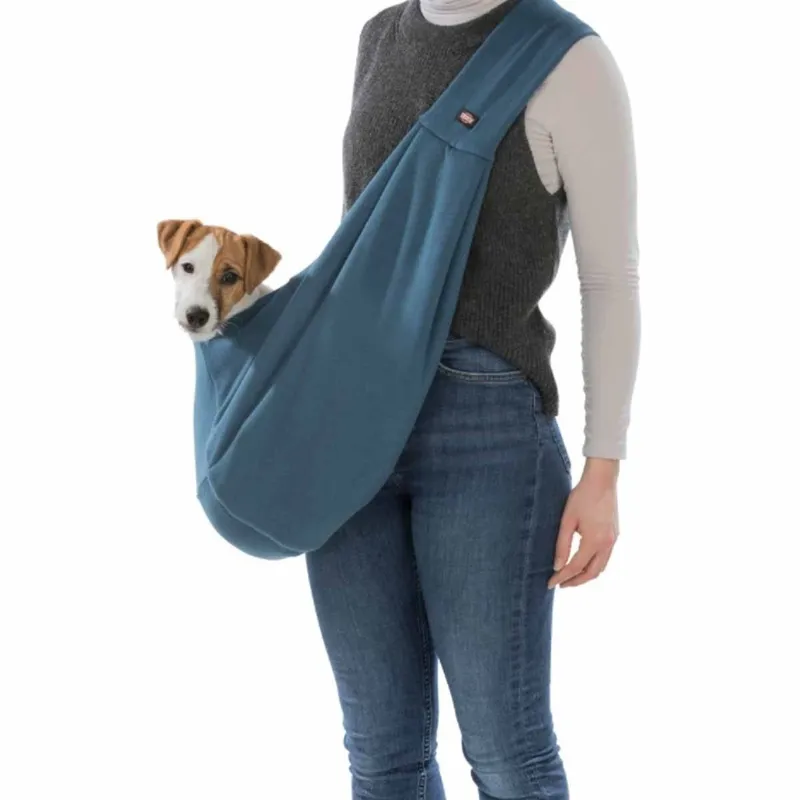 Bild 1 för Trixie Soft front carrier 22 × 20 × 60 cm blue/light grey