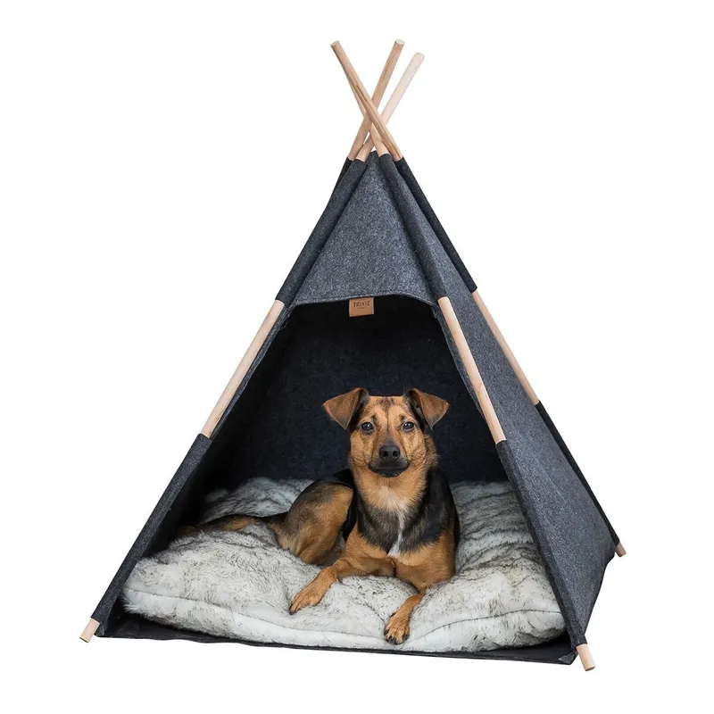 Bild 1 för Trixie Tipi cave, felt, 70 × 70 × 70 cm, anthracite