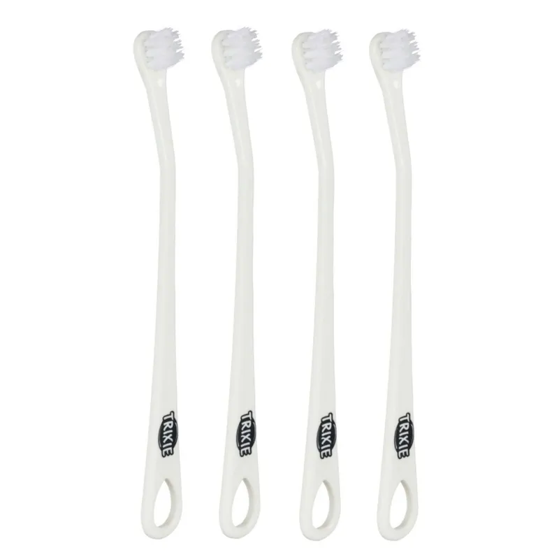 Bild 2 för Trixie Toothbrush set small dogs/cats 15 cm 4 pcs. white