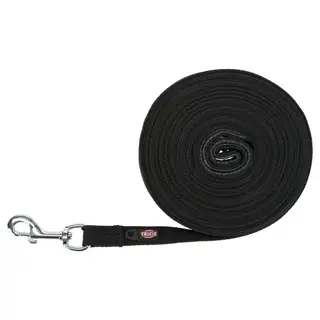 Produktfoto för Trixie Tracking leash cotton M-L: 15 m/20 mm black