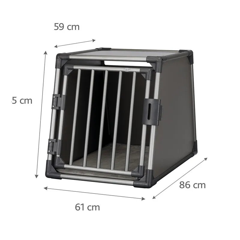Bild 2 för Trixie Transport box, aluminium, M–L: 61 × 65 × 86 cm, graphite