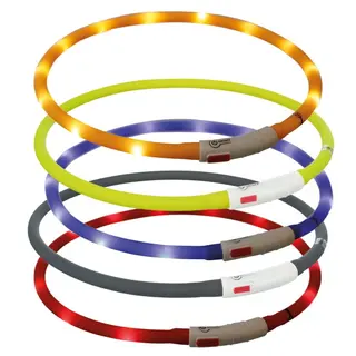 Produktfoto för Trixie USB Flash Light Ring XS-XL: 70 cm/ø 10 mm. Royal Blue