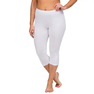 Produktfoto för Trofe Leggings 3-4 Length Vit bomull Large Dam