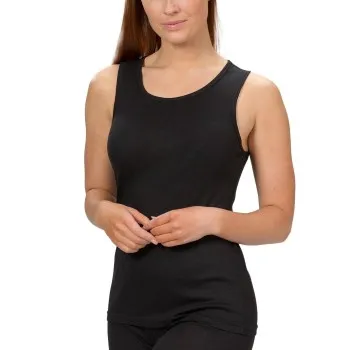 Alternativ bild 0 för Trofe Wool Bamboo Solids Tank Top Svart Medium Dam