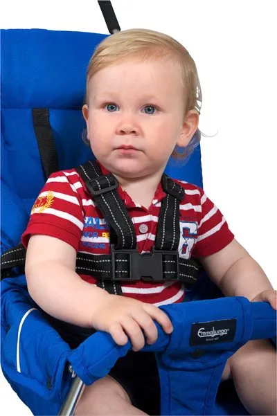 Alternativ bild 0 för Tullsa barnsele i textil med reflex, svart