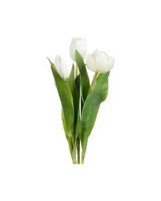 Produktfoto för Tulpan Vit Mix 36cm 3-pack, Konstgjord