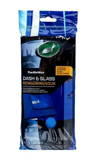 Produktfoto för Turtle Wax Dash & Glass klud 40x40 cm - Blå