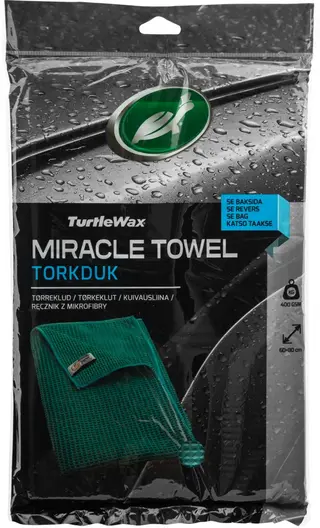 Produktfoto för Turtle Wax Miracle torkhandduk 60x80 cm - grön