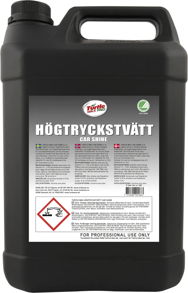 Alternativ bild 0 för Turtle Wax Pro Car Shine & Högtryckstvätt - Bilschampo Dunk 5 l