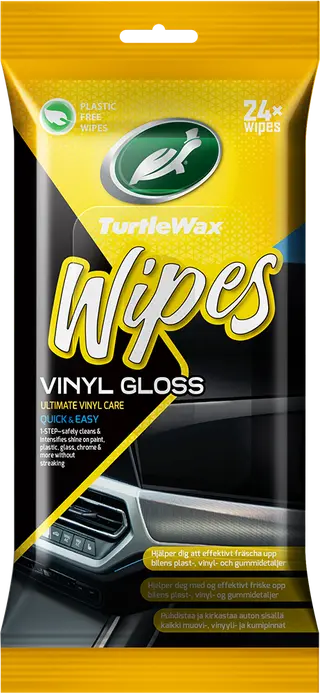 Produktfoto för Turtle Wax Vinyl Gloss - Ultimate Vinyl Care - 24 Wipes