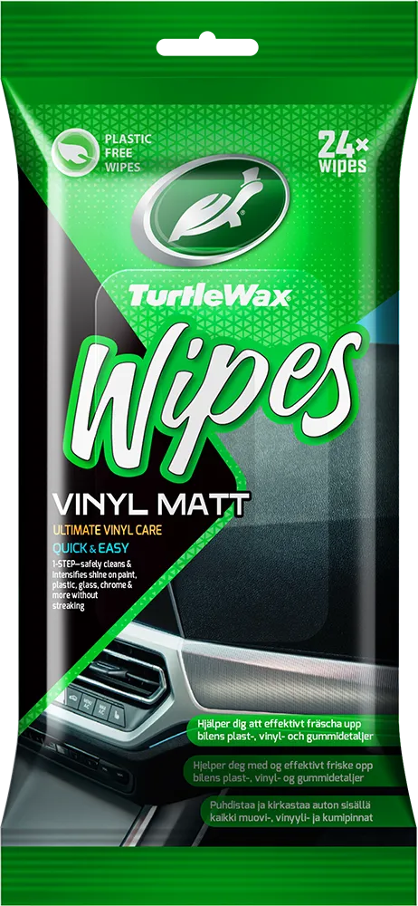 Alternativ bild 0 för Turtle Wax Vinyl Matt - Ultimate Vinyl Care - 24 Wipes