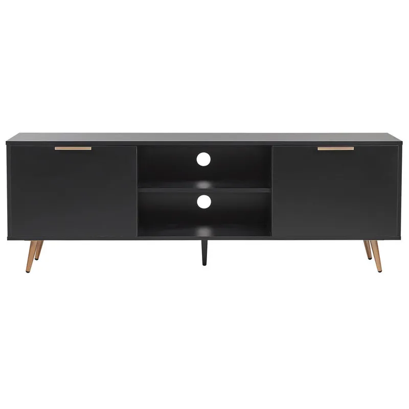 Bild 2 för TV-bänk Cabazon 166x40 cm - Svart