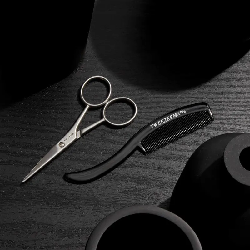 Bild 6 för Tweezerman G.E.A.R Moustache Scissors With Comb