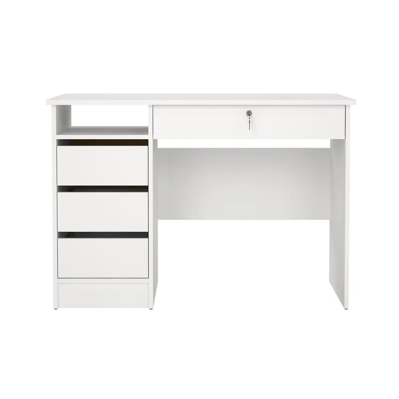 Bild 2 för TWILUM Function Plus skrivbord, w. 1 fack och 4 l&aring;dor - vit folie och melamin (109,3x48,5)