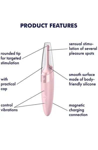 Bild 2 för Twirling Delight Tip Vibrator - Rose