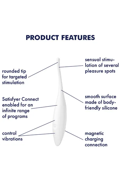 Bild 2 för Twirling Joy Pinpoint Vibrations App Control Vibratorer