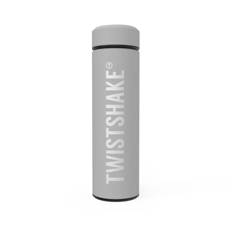 Bild 2 för Twistshake Hot or Cold Bottle 420 ml Pastell Grå