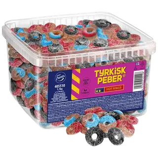 Produktfoto för Tyrkisk Peber Hot Rings 1.7kg