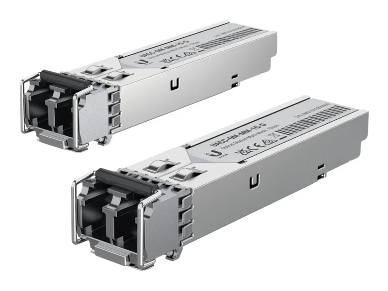 Alternativ bild 0 för Ubiquiti UACC-OM-MM-1G-D-2 SFP Multi-mode Duplex Fiber Transceiver 550m 850nm (Pack of 2)
