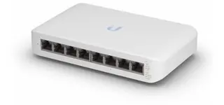 Produktfoto för Ubiquiti UniFi Switch Lite USW-Lite-8-POE - Switch - Administrerad - 8 x 10/100/1000 (4 PoE+) - skrivbordsmodell, väggmonterbar - PoE+ (52 W)
