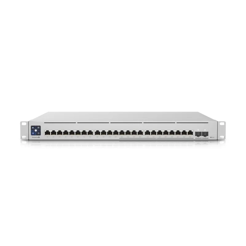 Alternativ bild 0 för Ubiquiti UniFi Switch USW-Enterprise-24-PoE - Switch - L3 - Administreret - 12 x 100/1000/2.5G (PoE+) + 12 x 10/100/1000 (PoE+) + 2 x 10 Gigabit SFP+ - monterbar på stativ - PoE+ (400 W)
