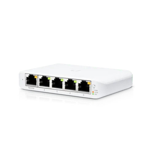 Alternativ bild 0 för Ubiquiti UniFi Switch USW Flex Mini - Switch - smart - 4 x 10/100/1000 + 1 x 10/100/1000 (PoE+) - skrivbordsmodell - PoE+ (paket om 3)