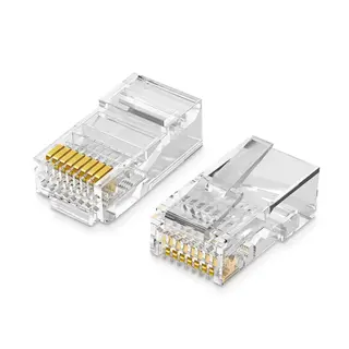 Produktfoto för Ugreen 100x pluggändar för RJ45 8P8C (UTP Cat5 / Cat5e) - Transparent