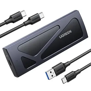 Produktfoto för Ugreen 15512, SSD kabinet, M.2, 10 Gbit/sek., USB-tilslutning, Sort, Grå