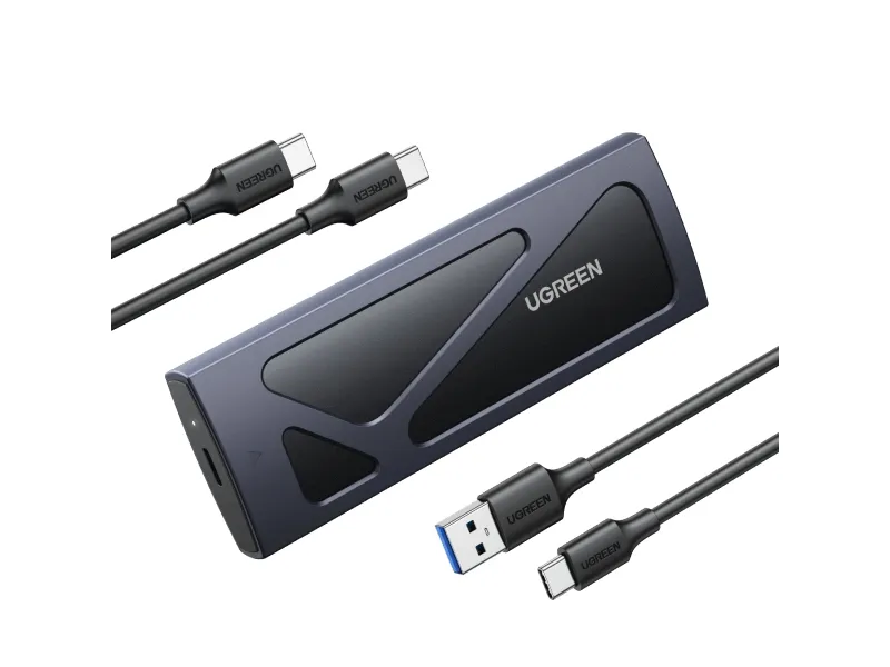 Alternativ bild 0 för Ugreen 15512, SSD kabinet, M.2, 10 Gbit/sek., USB-tilslutning, Sort, Grå