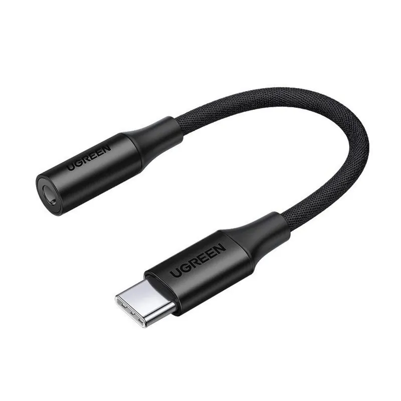 Alternativ bild 0 för Ugreen 3,5 mm Mini Jack till USB-C hörlursadapter, 10 cm - Svart