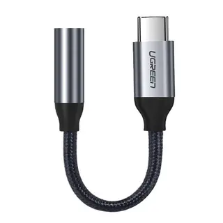 Produktfoto för Ugreen 30632, Svart, USB C, 3,5mm, Hankoppling, Honkoppling
