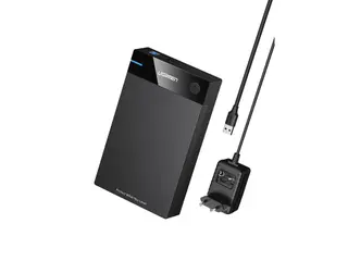 Produktfoto för Ugreen 50422, HDD- / SSD kabinett, 2.5/3.5, SATA, Serial ATA II, Serial ATA III, 5 Gbit/s, USB-anslutning, Svart