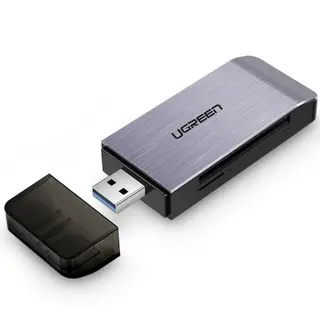 Produktfoto för Ugreen 50541, CF, CF Typ II, MMC, MMCmicro, MS PRO, MS Pro-HG, MS XC-HG Duo, Memory Stick (MS), MicroSD..., Stål, 5000 Mbit/s, USB 3.2 Gen 1 (3.1 Gen 1)