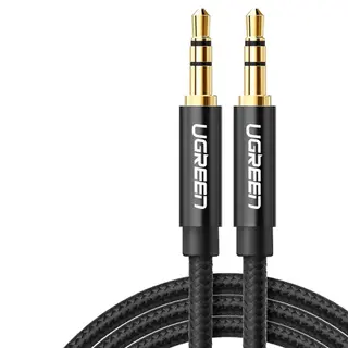 Produktfoto för Ugreen AUX mini jack 3,5 mm hane till hane kabel, 2m - Svart