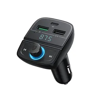 Produktfoto för UGREEN CD229 FM transmitter, Bluetooth 5.0, USB QC 3.0, USB-C PD, microSD (black)