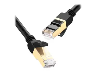 Produktfoto för Ugreen Ethernet nätverkskabel RJ45, Cat7, STP LAN, 10Gbps, 2m - Svart
