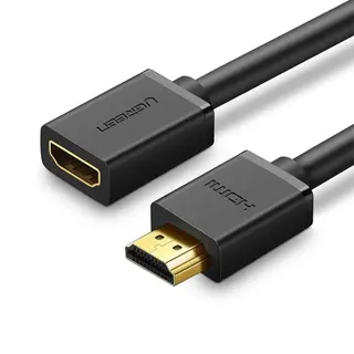 Produktfoto för Ugreen HDMI (hona) till HDMI (hane) förlängningskabel, 19-stift, 1,4v, 4K, 60Hz, 30AWG, 2m - Svart