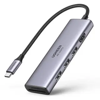 Produktfoto för UGREEN HUB USB-C till 3 USB-A 3.2 / HDMI 4k@60Hz / SD / TF