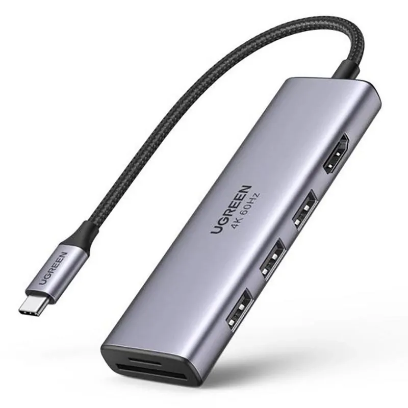 Alternativ bild 0 för UGREEN HUB USB-C till 3 USB-A 3.2 / HDMI 4k@60Hz / SD / TF