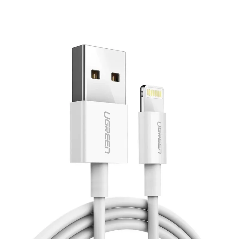 Alternativ bild 0 för Ugreen kabel USB-A till Lightning MFI kabel 2,4A, 1m - vit