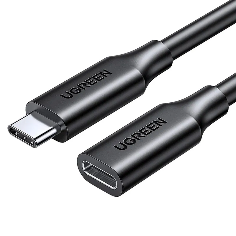Alternativ bild 0 för Ugreen kabelförlängningsadapter USB-C (hane) to USB-C (hona) 100W, 10Gb/s, 1m